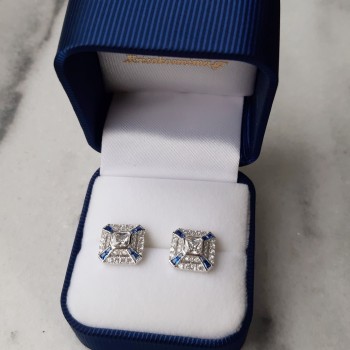 Ασημένια σκουλαρίκια 925 με ζιργκόν