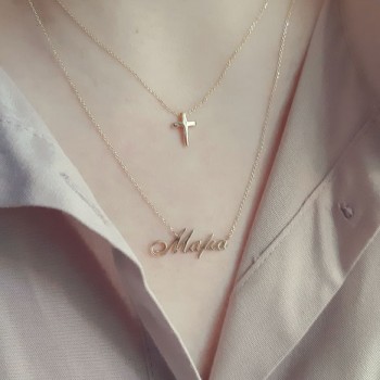 Χρυσό κολιέ μαμά Κ14