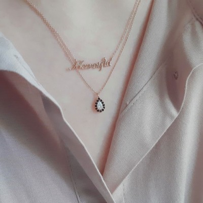 Κολιέ μανούλα από ροζ χρυσό Κ14