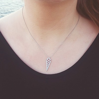 Ασημένιο κολιέ 925 με ζιργκόν