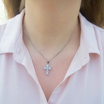 Ασημένιο κολιέ 925 με ζιργκόν