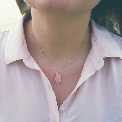 Ασημένιο επιχρυσωμένο κολιέ 925