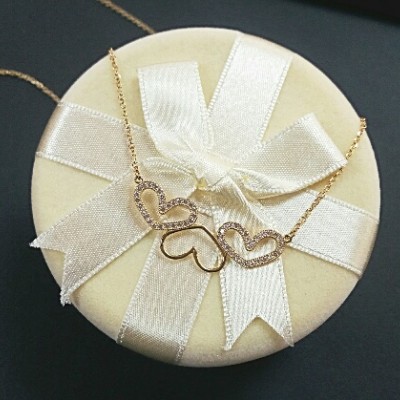 Χρυσό κολιέ Κ14 με ζιργκόν