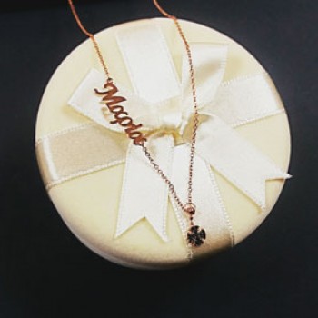 Κολιέ όνομα από ροζ χρυσό Κ9