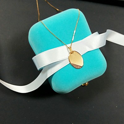 Χρυσό μενταγιόν Κ14 με αλυσίδα