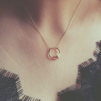 Ασημένιο επιχρυσωμένο κολιέ 925