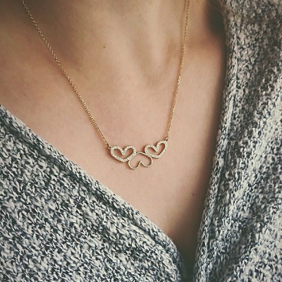 Χρυσό κολιέ Κ14 με ζιργκόν