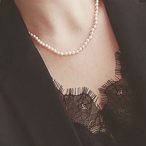 Κολιέ με μαργαριτάρια και χρυσό Κ14