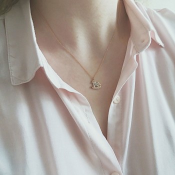 Κολιέ από ροζ χρυσό Κ14