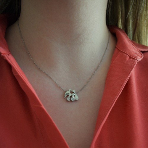 Ασημένιο κολιέ οικογένεια 925