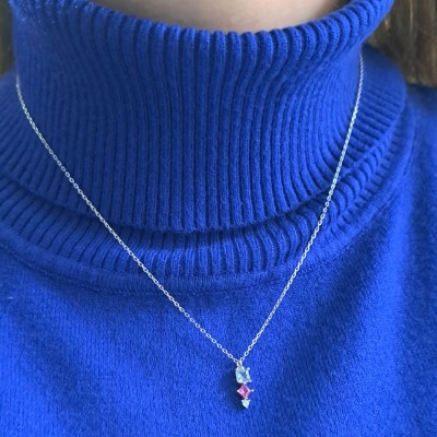 Ασημένιο κολιέ 925 με ζιργκόν