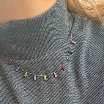 Ασημένιο κολιέ 925 με ζιργκόν