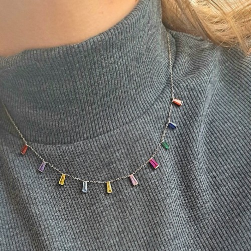 Ασημένιο κολιέ 925 με ζιργκόν