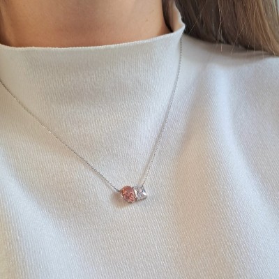 Ασημένιο κολιέ 925 με ζιργκόν