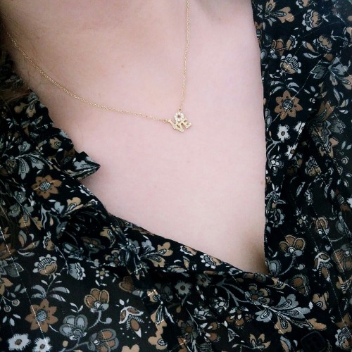 Χρυσό κολιέ love Κ14