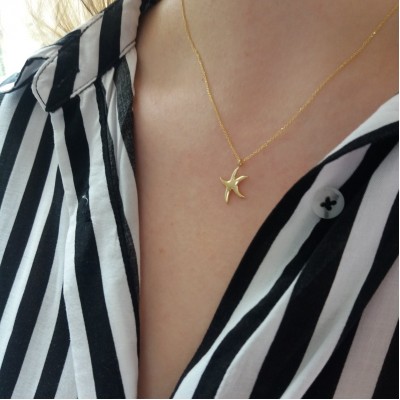Χρυσό κολιέ αστερίας Κ14