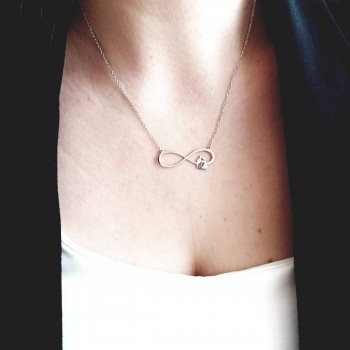 Λευκόχρυσο κολιέ οικογένεια Κ9