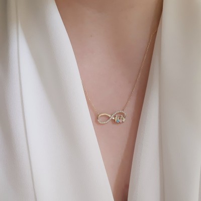 Χρυσό κολιέ άπειρο οικογένεια Κ14