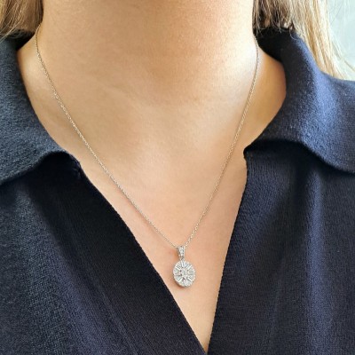 Ασημένιο κολιέ 925 με ζιργκόν