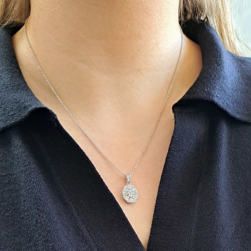 Ασημένιο κολιέ 925 με ζιργκόν