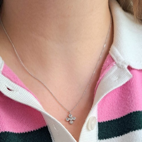 Ασημένιο κολιέ με σταυρό 925