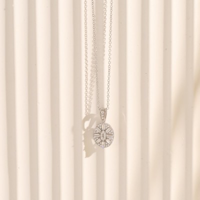 Ασημένιο κολιέ 925 με ζιργκόν