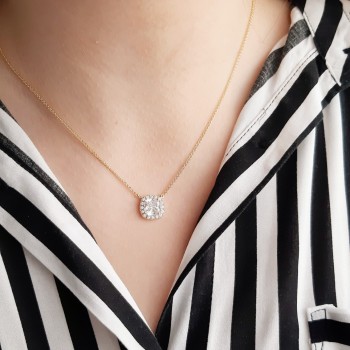 Cushion χρυσό σετ κοσμημάτων γάμου αρραβώνα Κ14