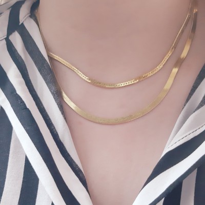 Ασημένια επιχρυσωμένη αλυσίδα 925