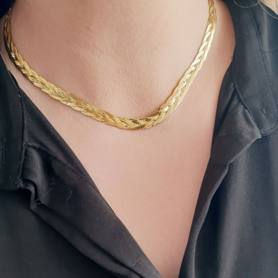 Ασημένια επιχρυσωμένη αλυσίδα 925