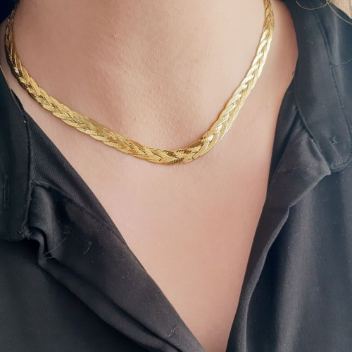 Ασημένια επιχρυσωμένη αλυσίδα 925