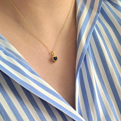 Ασημένιο επιχρυσωμένο κολιέ καρδιά 925