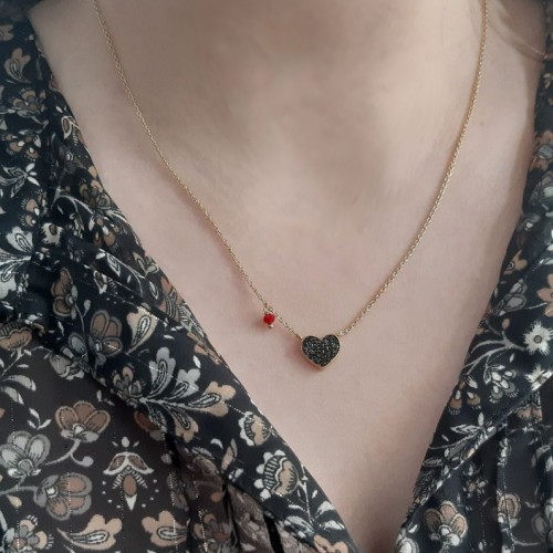 Ασημένιο επιχρυσωμένο κολιέ καρδιά 925