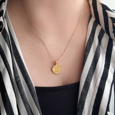 Μασίφ χρυσό κωνσταντινάτο Κ14 με αλυσίδα