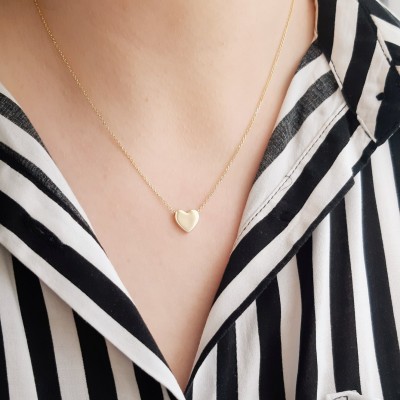 Χρυσό κολιέ καρδιά Κ14