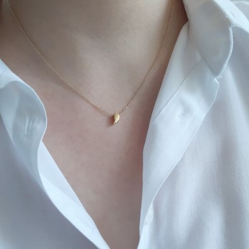 Χρυσό κολιέ φτερό Κ14