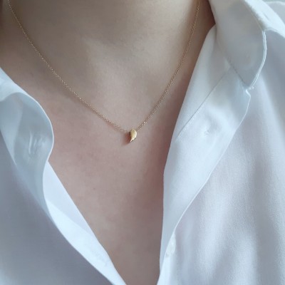 Χρυσό κολιέ φτερό Κ14