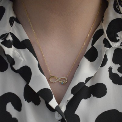 Χρυσό κολιέ άπειρο οικογένεια Κ14