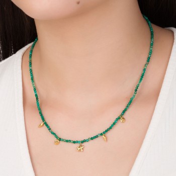 Κολιέ με ασημένια στοιχεία