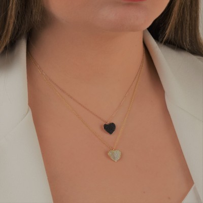 Χρυσό κολιέ Κ14 με ζιργκόν