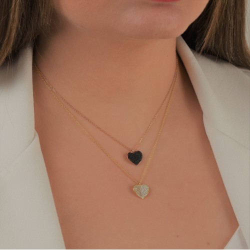 Χρυσό κολιέ Κ14 με ζιργκόν