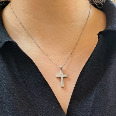 Ασημένιο κολιέ με σταυρό 925