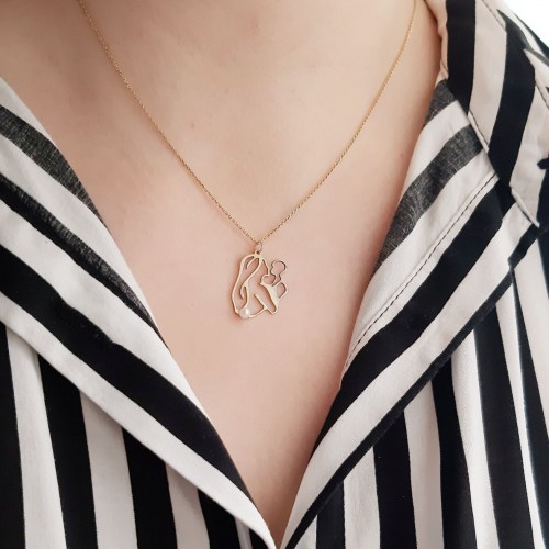 Χρυσό κολιέ μαμά Κ14