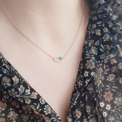 Χρυσό κολιέ μάτι Κ14