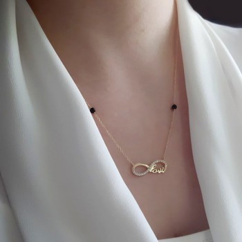 Χρυσό κολιέ love άπειρο Κ14