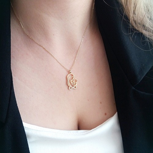 Χρυσό κολιέ μαμά Κ14