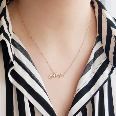 Κολιέ μαμά από ροζ χρυσό Κ14