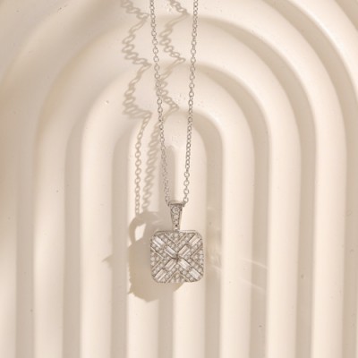 Ασημένιο κολιέ 925 με ζιργκόν