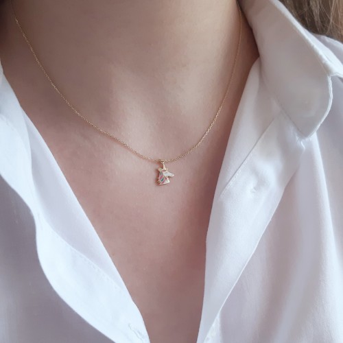 Παιδικό χρυσό κολιέ unicorn Κ14