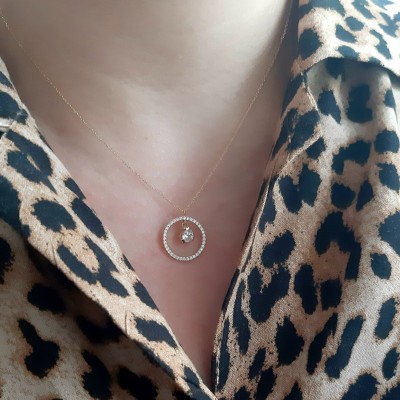 Χρυσό κολιέ κύκλος Κ14