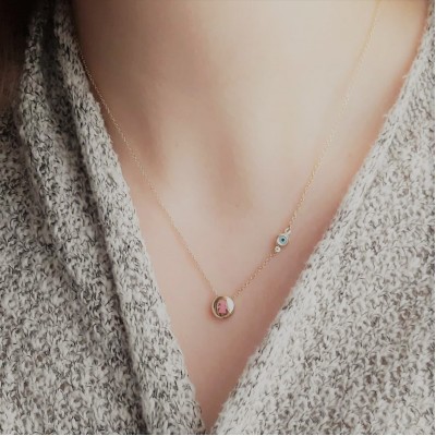 Χρυσό κολιέ κοριτσάκι Κ14